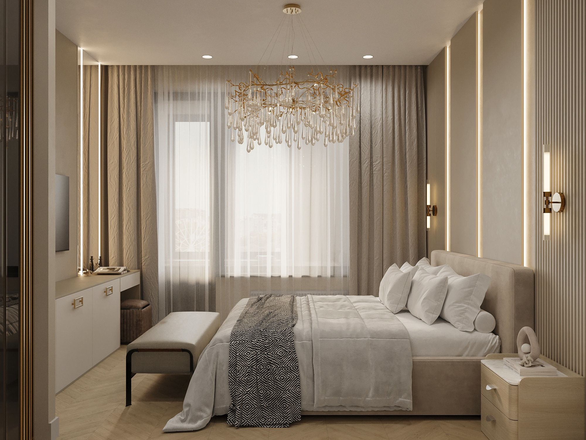 Современный интерьер для семьи с двумя детьми в ЖК бизнес-класса