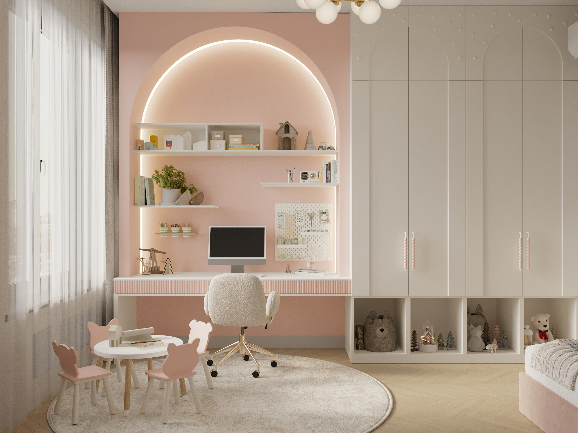 Современный интерьер для семьи с двумя детьми в ЖК бизнес-класса