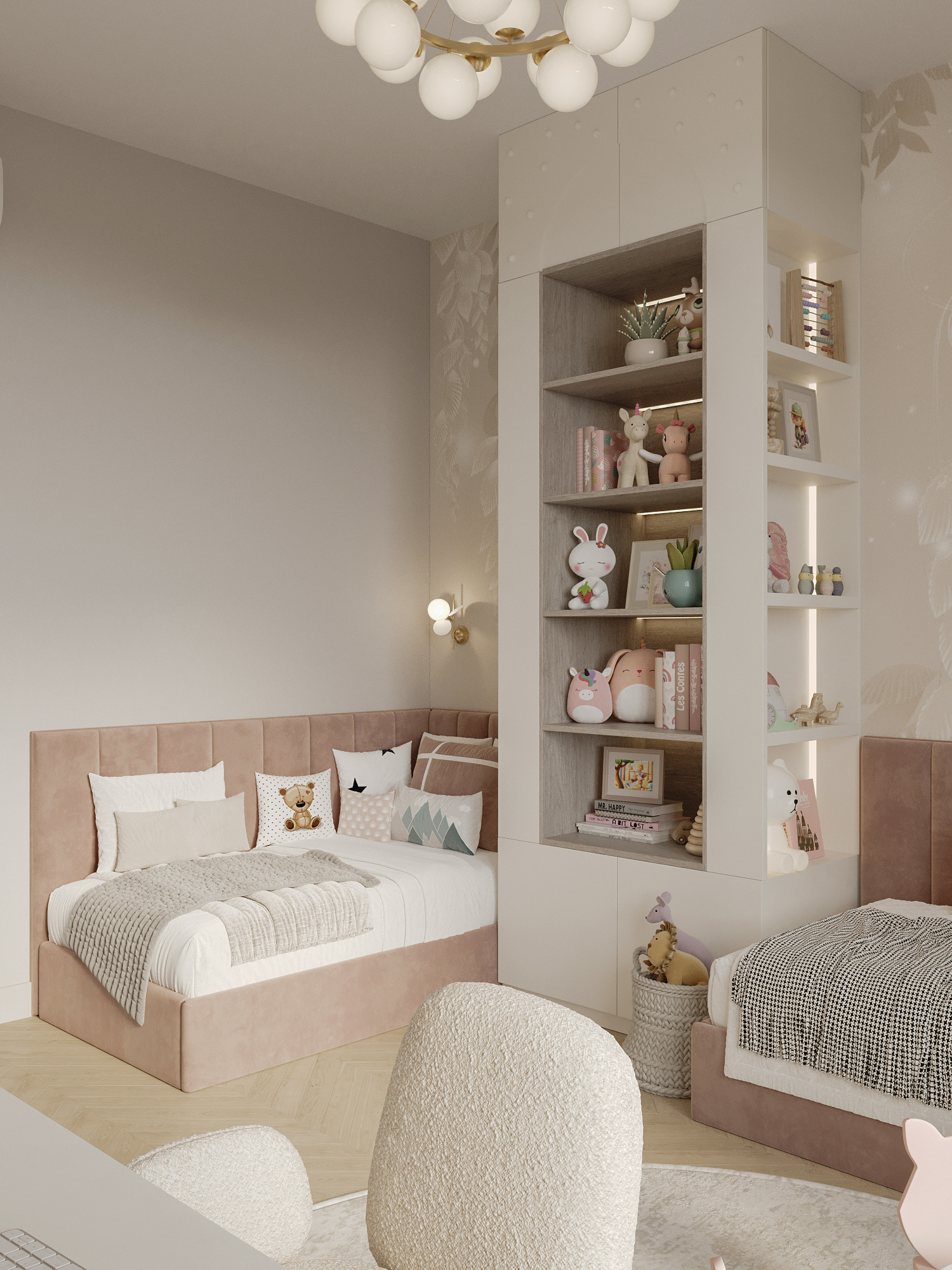 Современный интерьер для семьи с двумя детьми в ЖК бизнес-класса