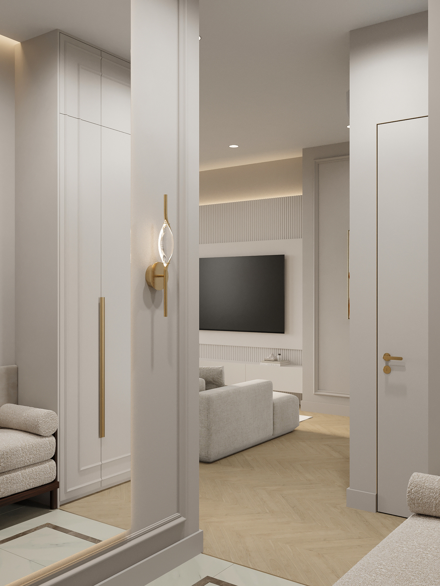 Современный интерьер для семьи с двумя детьми в ЖК бизнес-класса