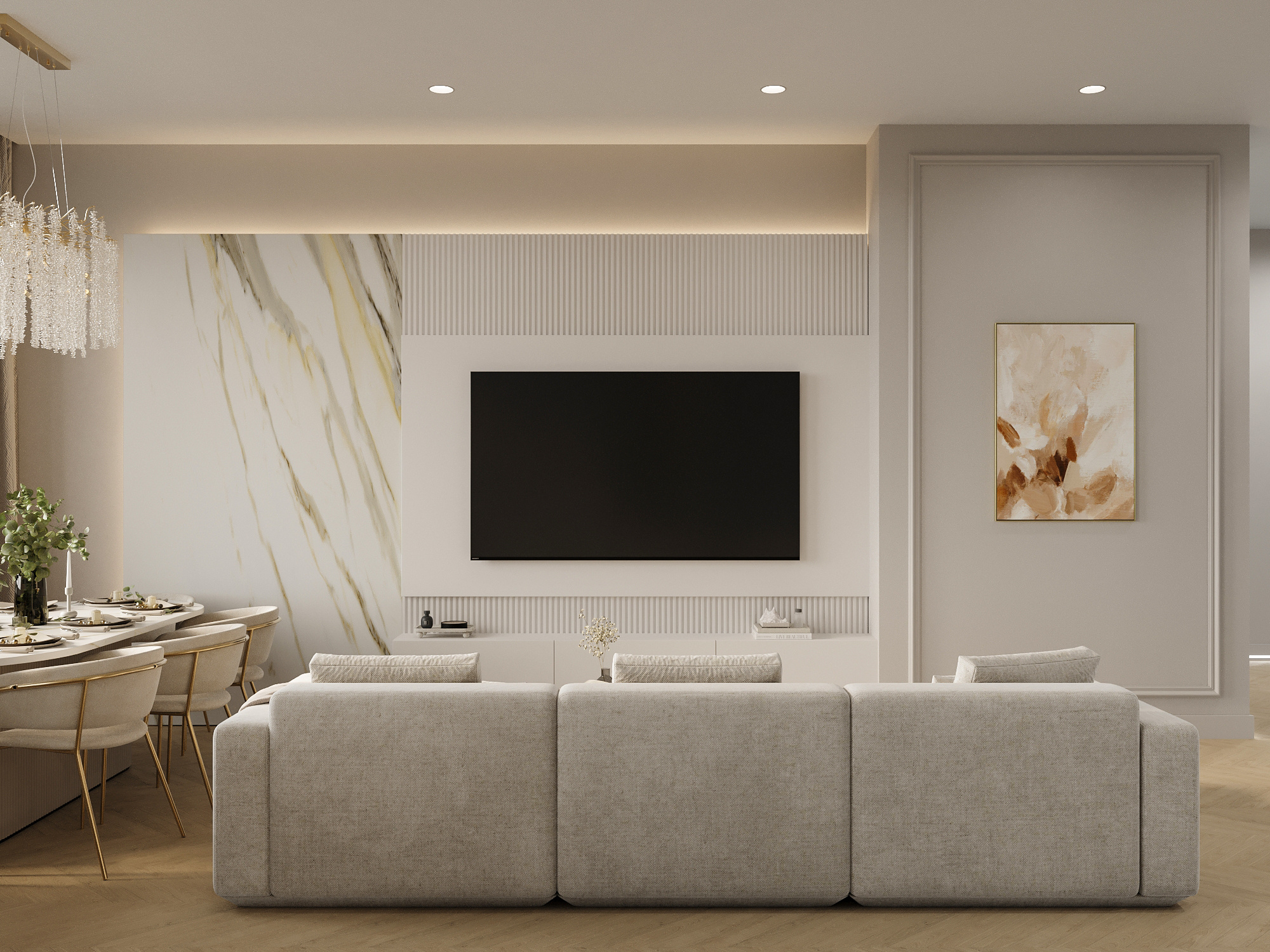 Современный интерьер для семьи с двумя детьми в ЖК бизнес-класса