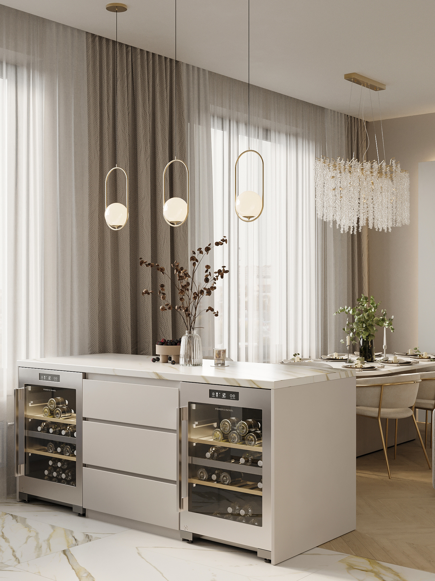 Современный интерьер для семьи с двумя детьми в ЖК бизнес-класса