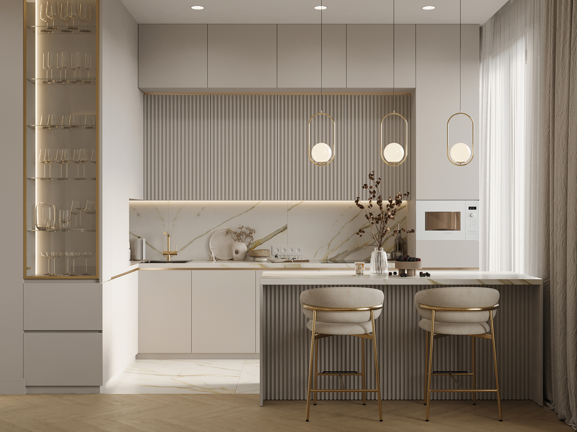 Современный интерьер для семьи с двумя детьми в ЖК бизнес-класса