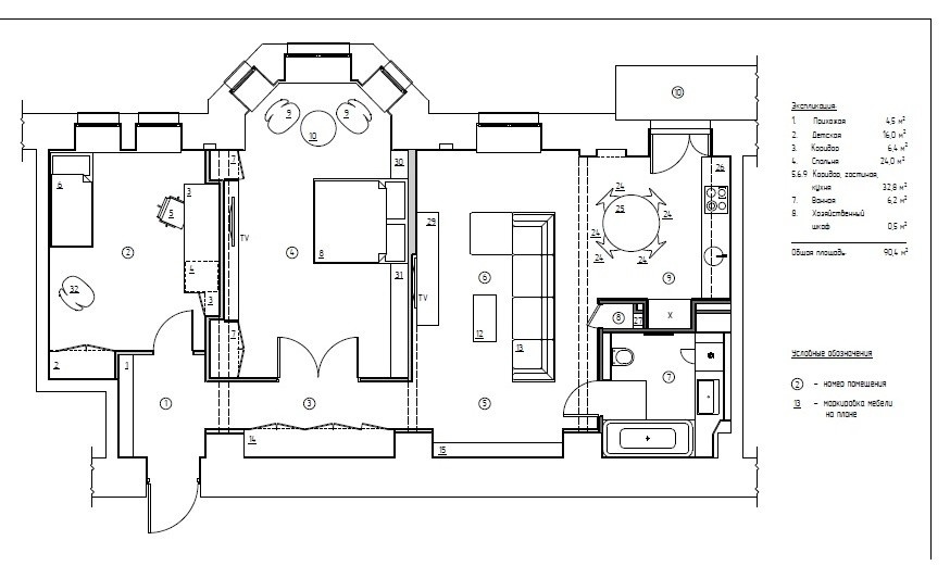 Интерьер квартиры на Фрунзенской набережной
