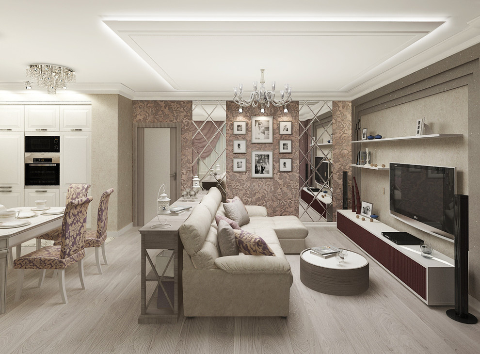 Проект интерьера трехкомнатной квартиры, ул.Космонавтов, 98 м.кв.