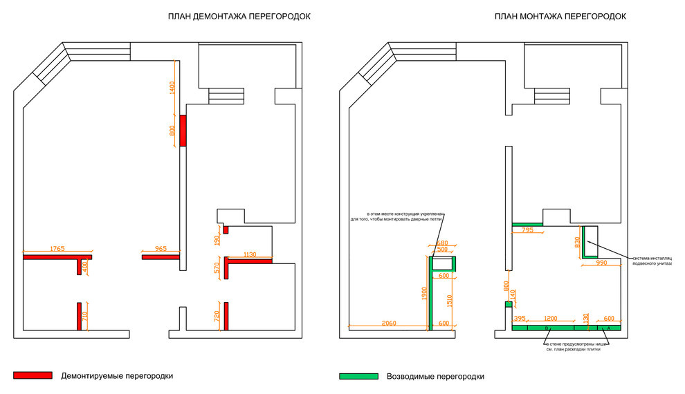 План монтажа и демонтажа