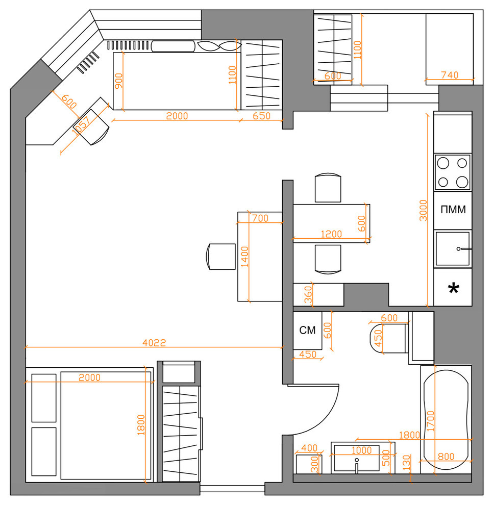 План расстановки мебели