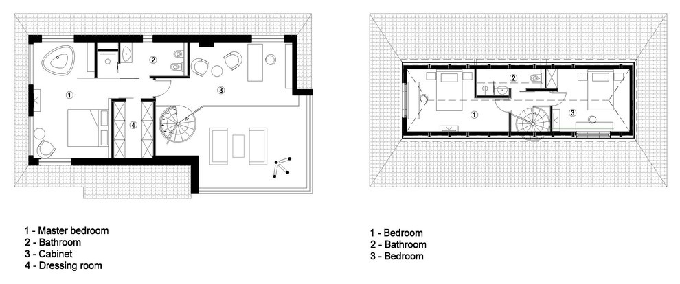 Houzz тур: Дом под Москвой с оригинальным пандусом и винтовой лестницей