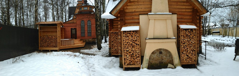 Терраса из лиственницы, баня