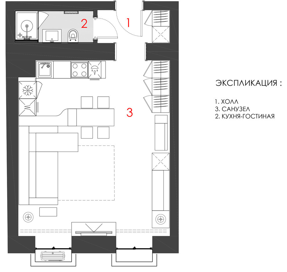 Студия-лофт на Берзарина 12