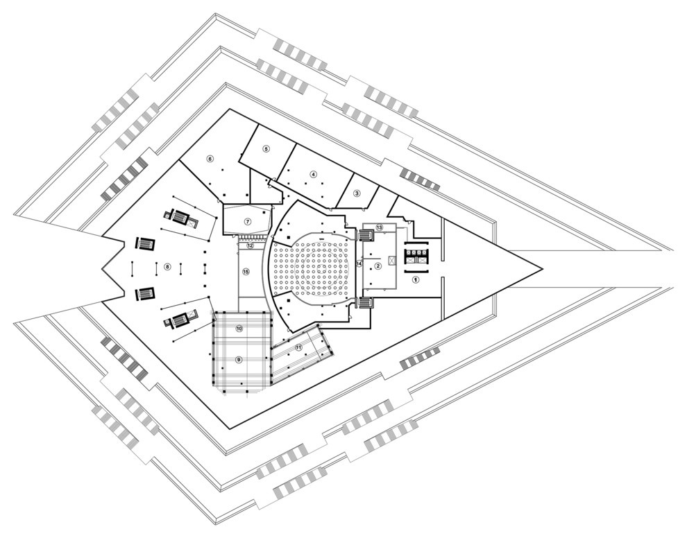 план центра на уровне трюмов 5d театра
