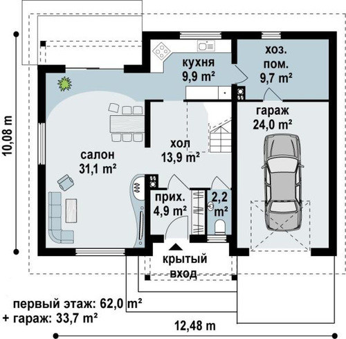 ДОМ ПРОЕКТ ЭКО 88