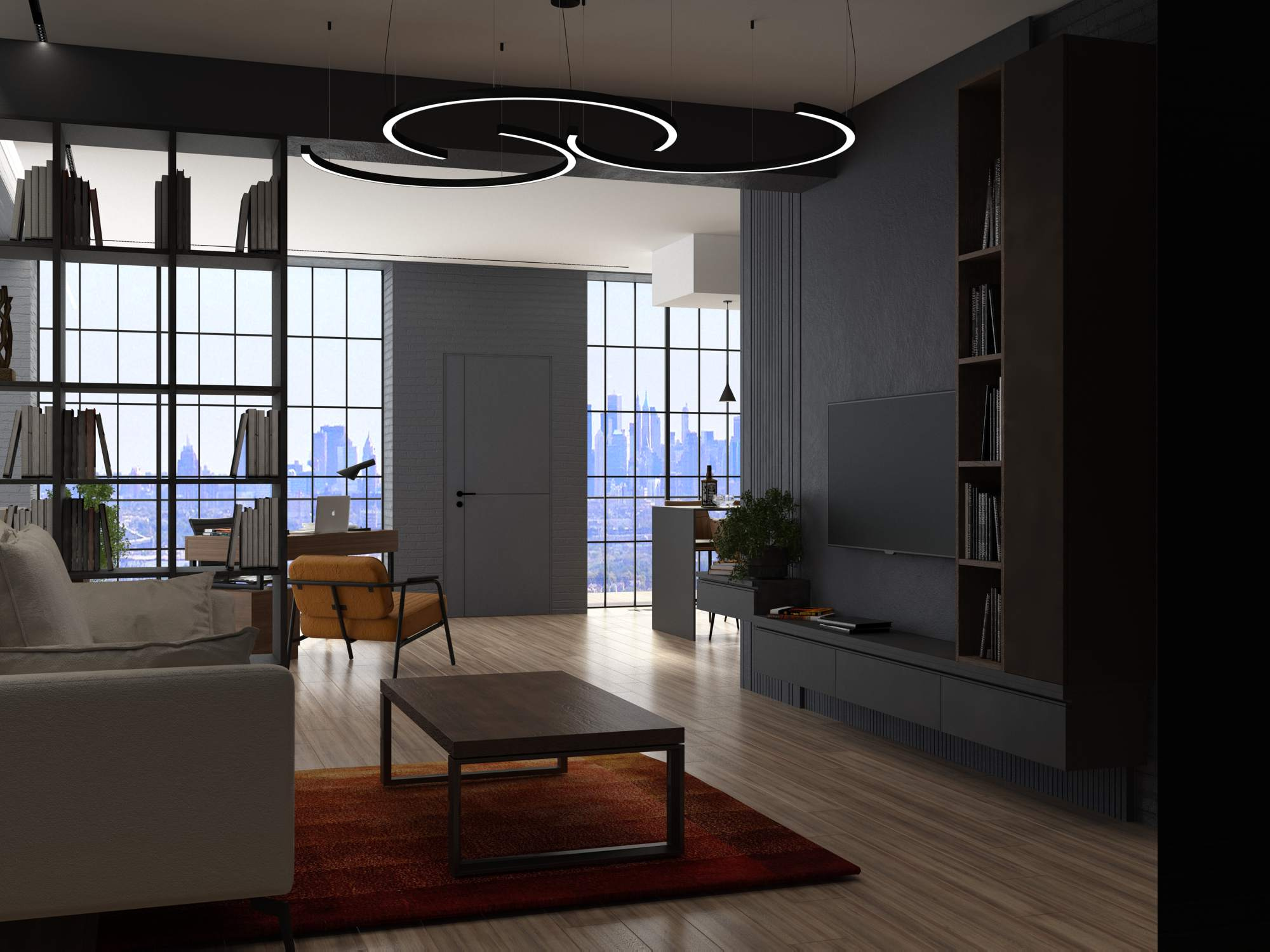 Просторная квартира 2к. с потрясающими видами на город