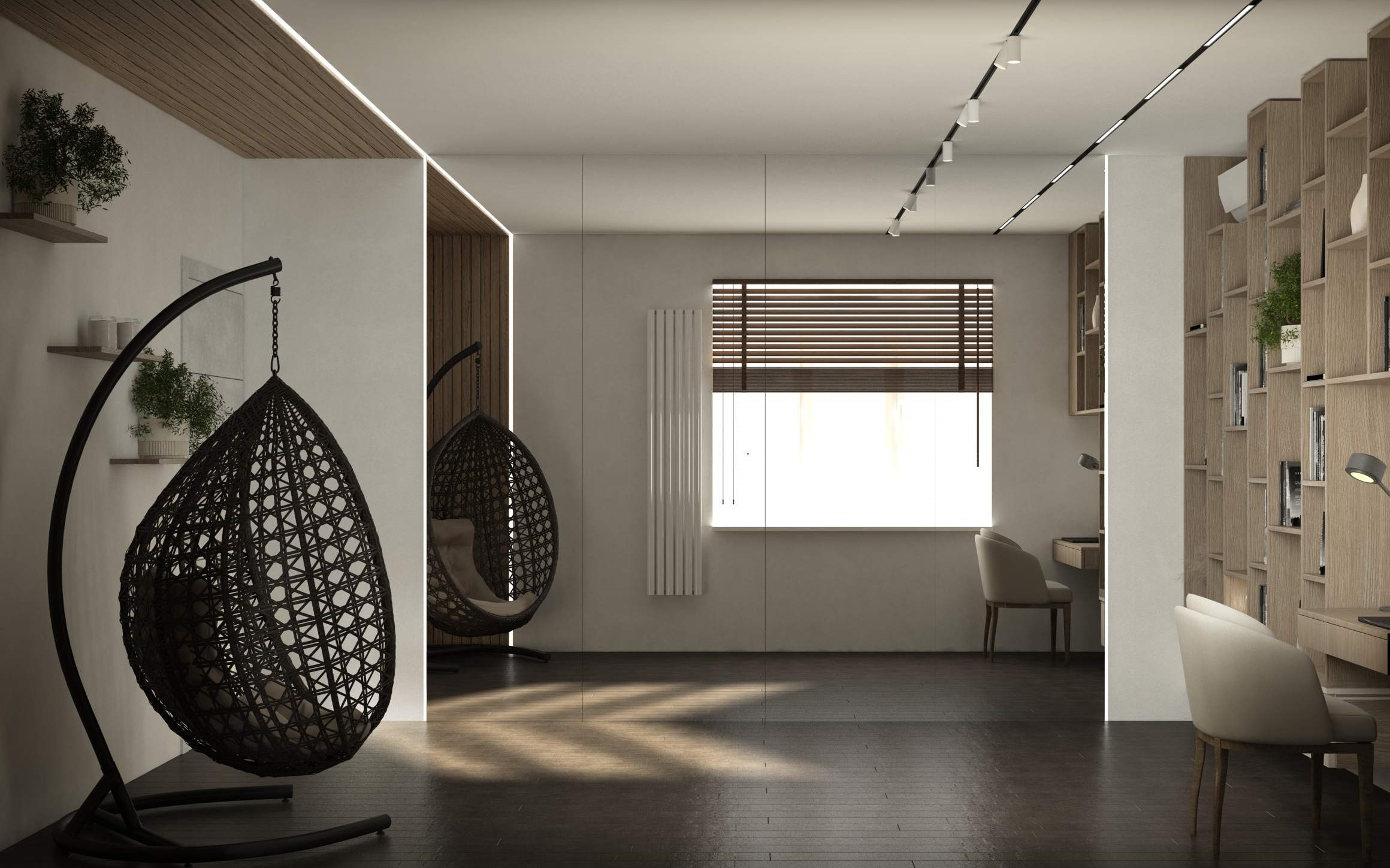 Частичный дизайн проект Домашняя студия для занятий йогой