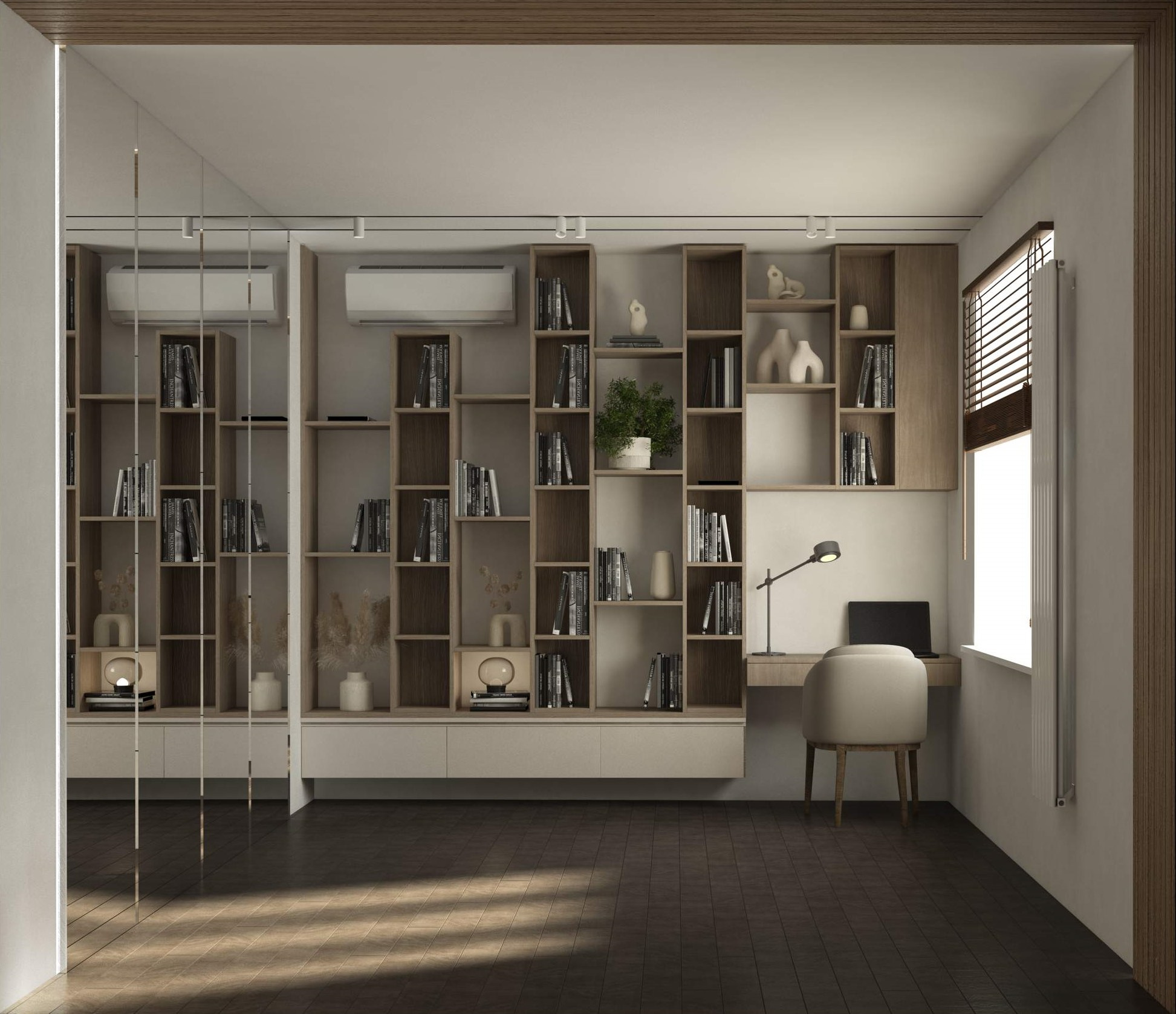 Частичный дизайн проект Домашняя студия для занятий йогой