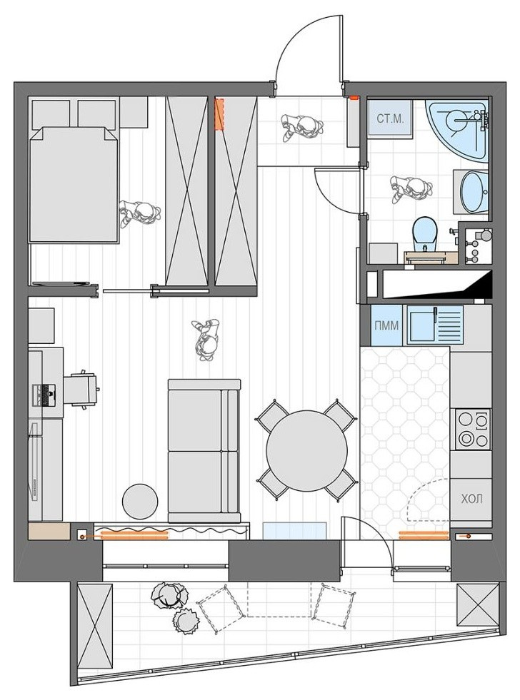 Планировка: Комната без окна — как ее сделать «жилой»