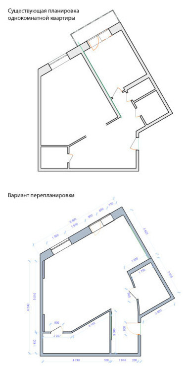 Дизайн-проект однокомнатной квартиры