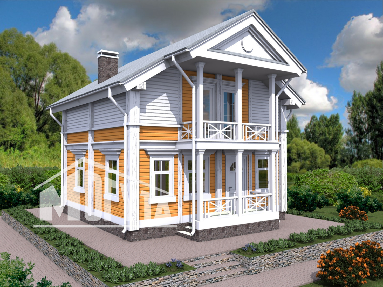 Дом из клееного бруса Болдино-130