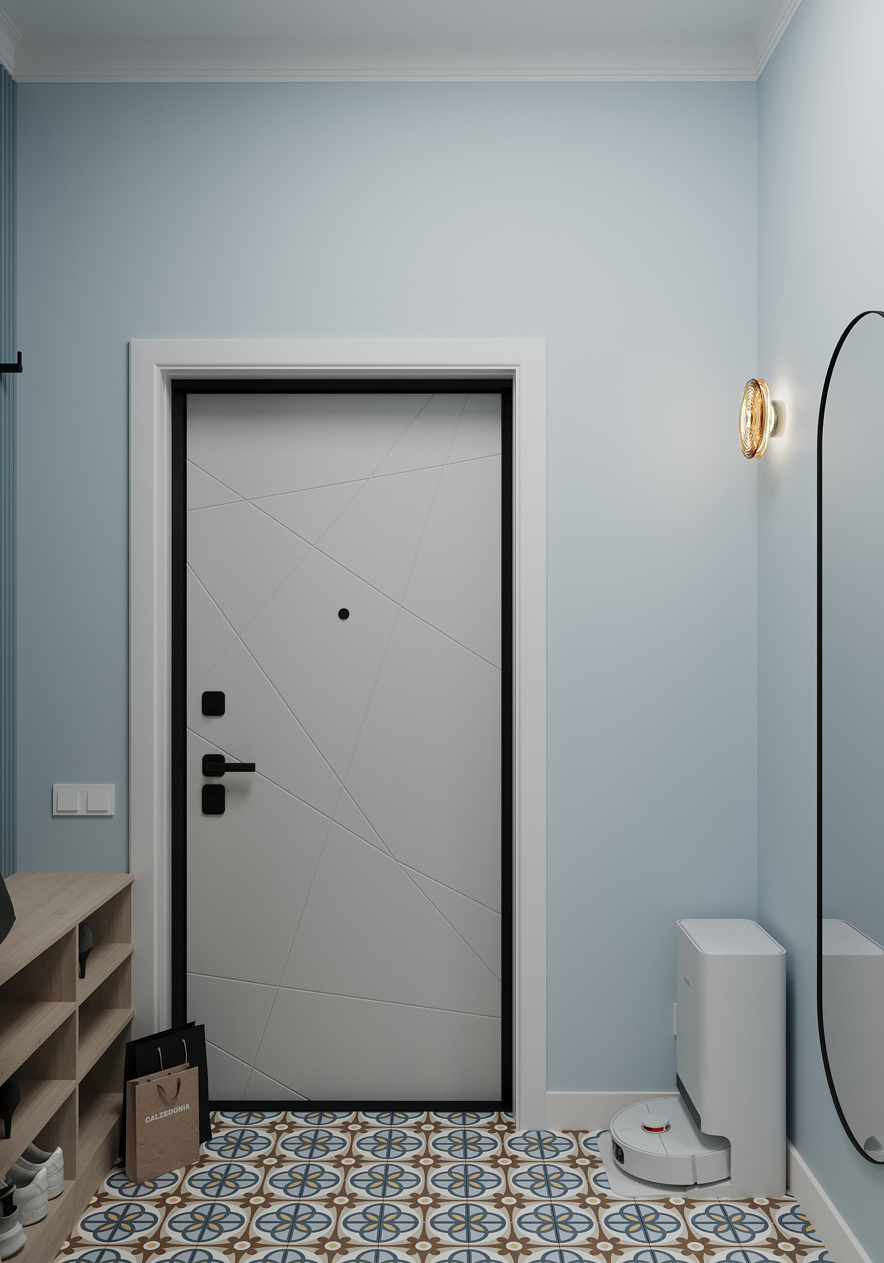 Яркая двушка с нотками сканди и ретро.