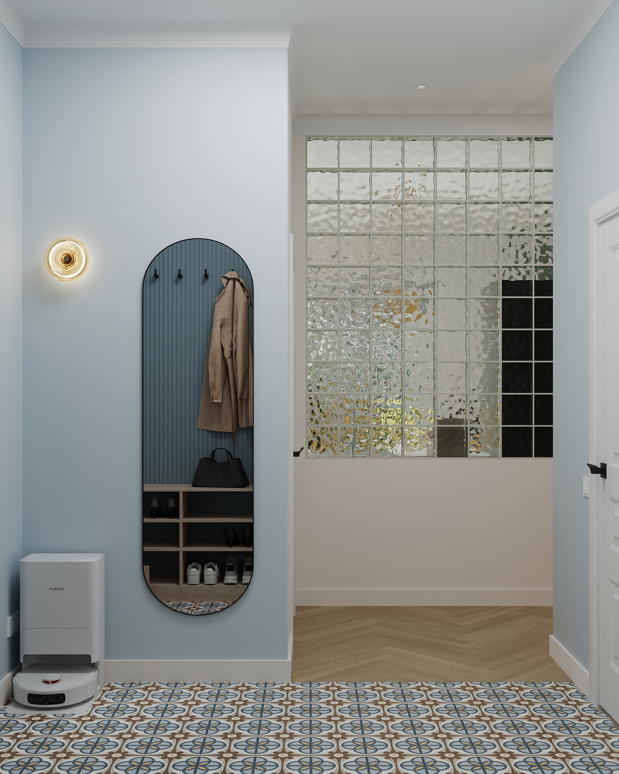 Яркая двушка с нотками сканди и ретро.