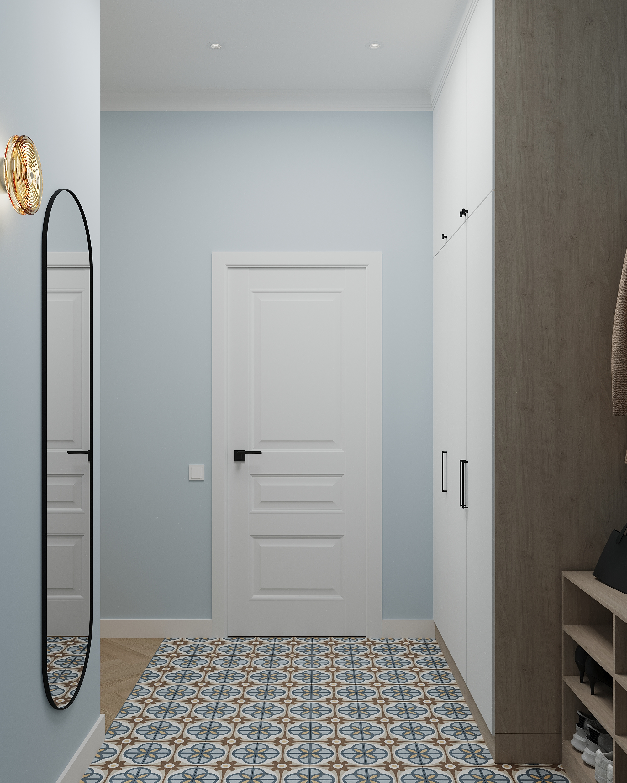 Яркая двушка с нотками сканди и ретро.