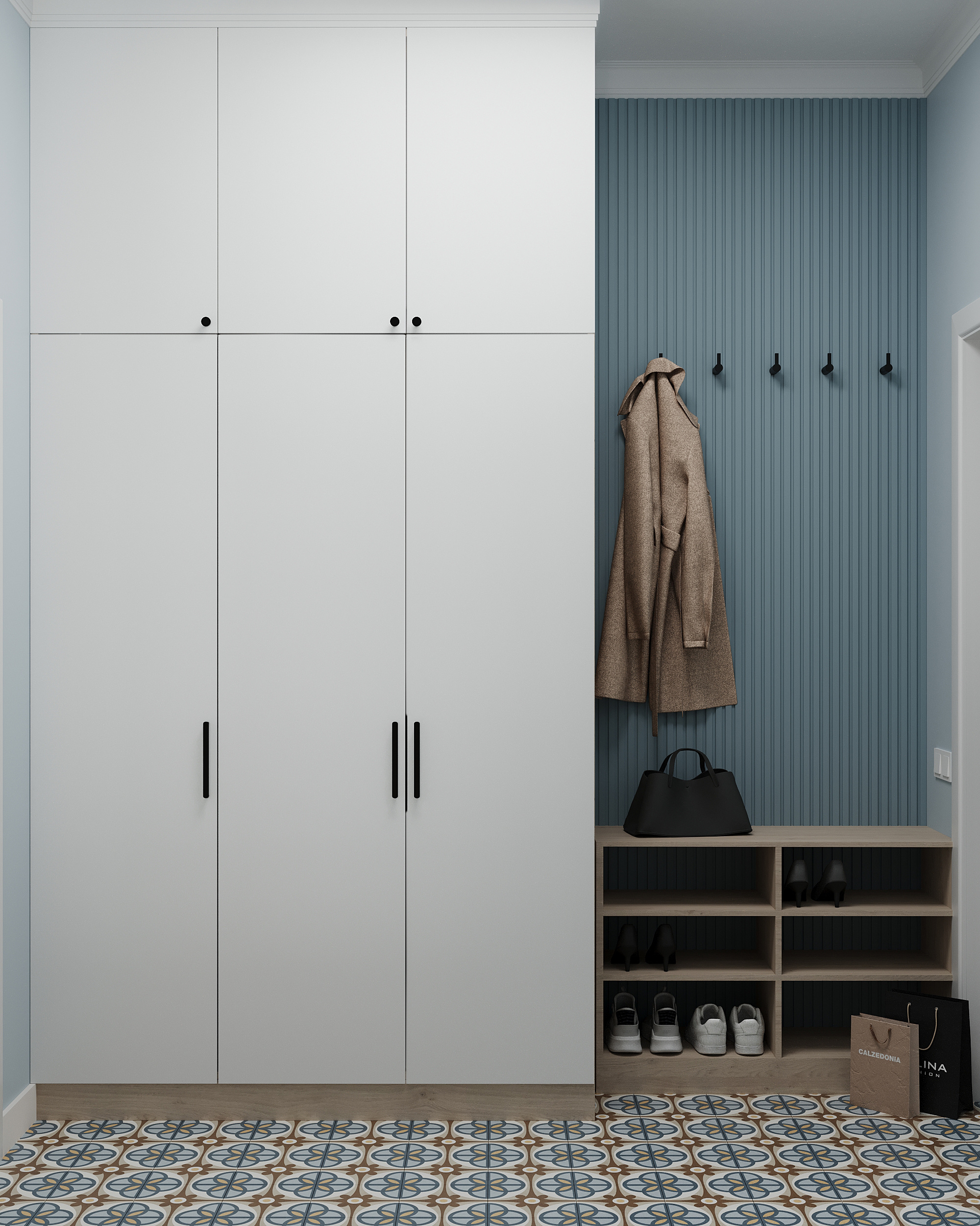 Яркая двушка с нотками сканди и ретро.