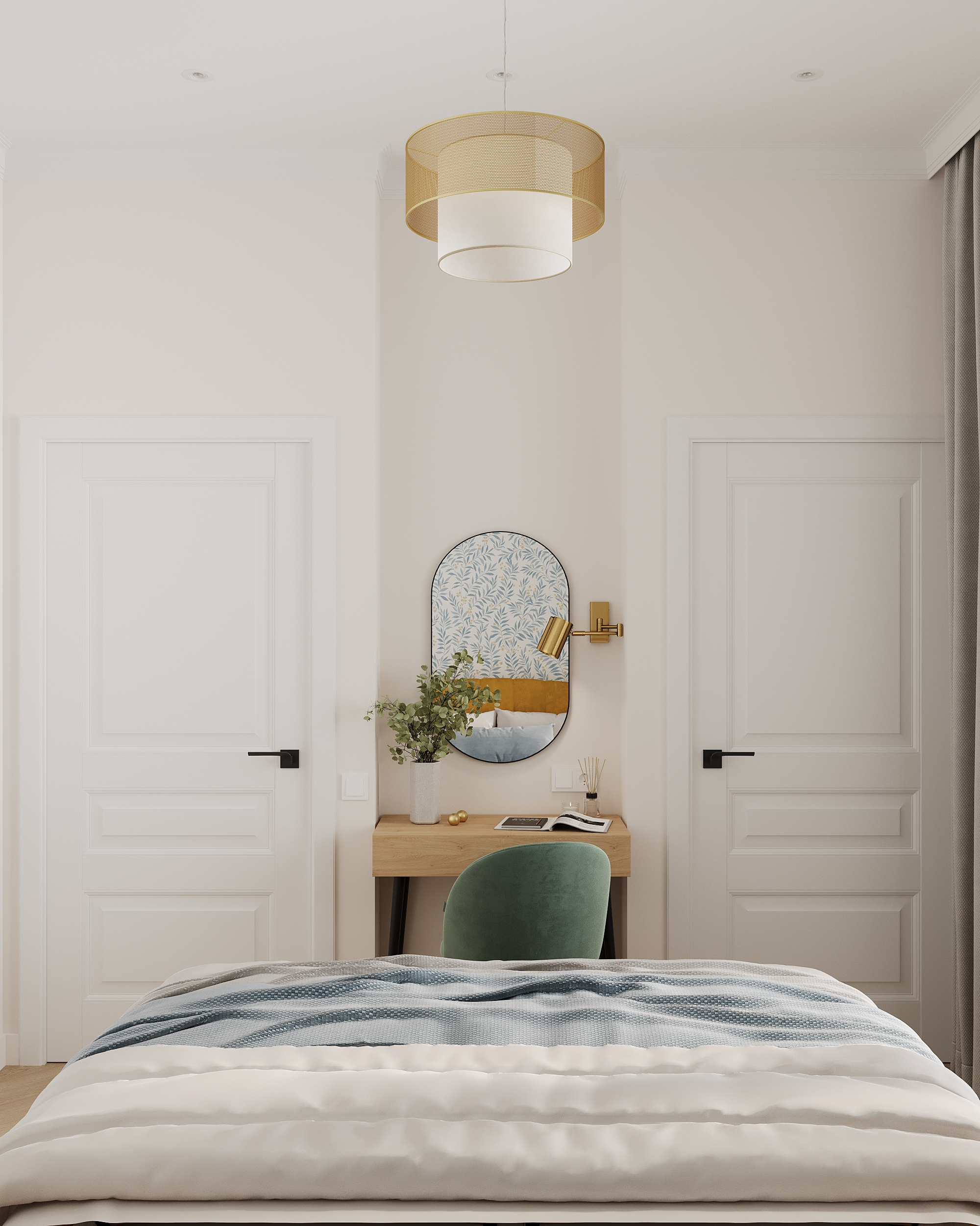 Яркая двушка с нотками сканди и ретро.