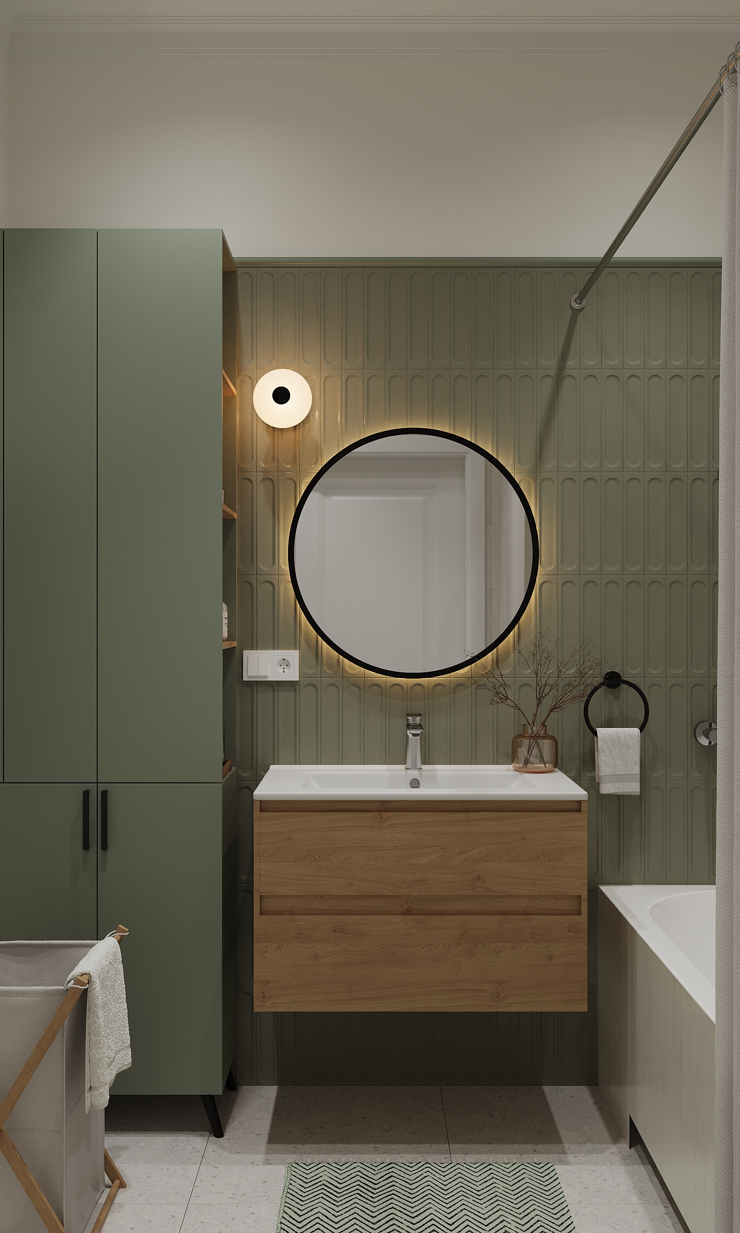 Яркая двушка с нотками сканди и ретро.