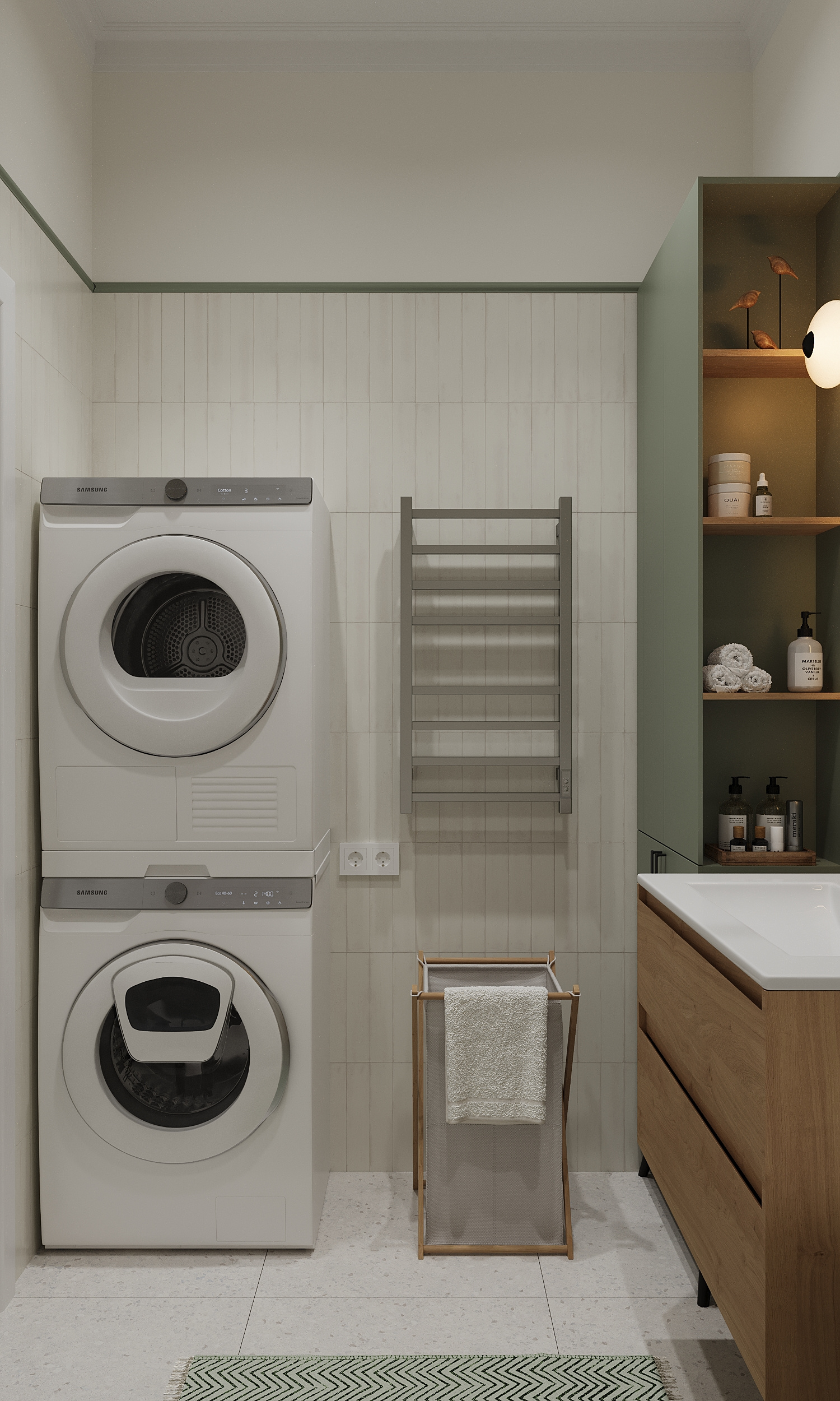 Яркая двушка с нотками сканди и ретро.