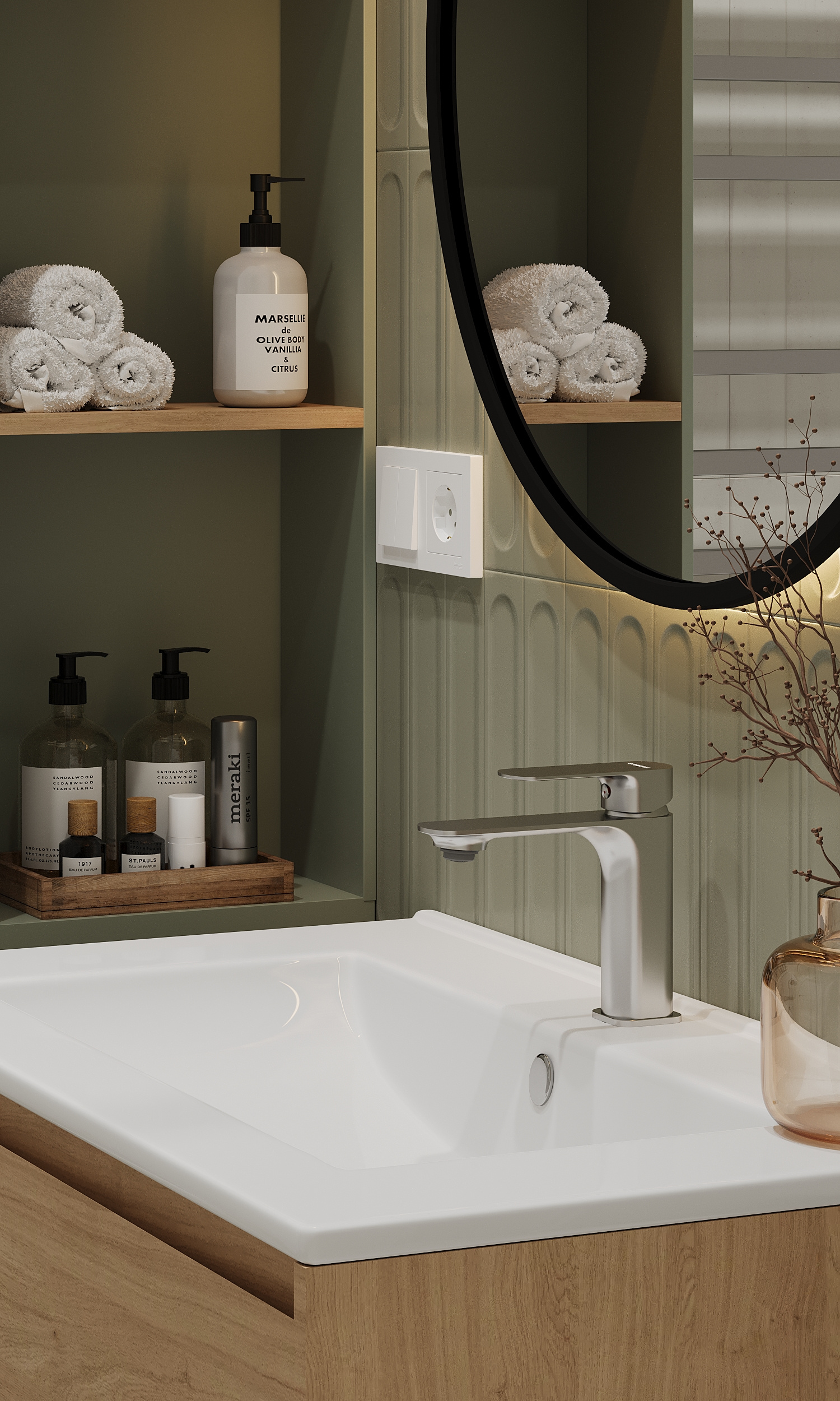 Яркая двушка с нотками сканди и ретро.