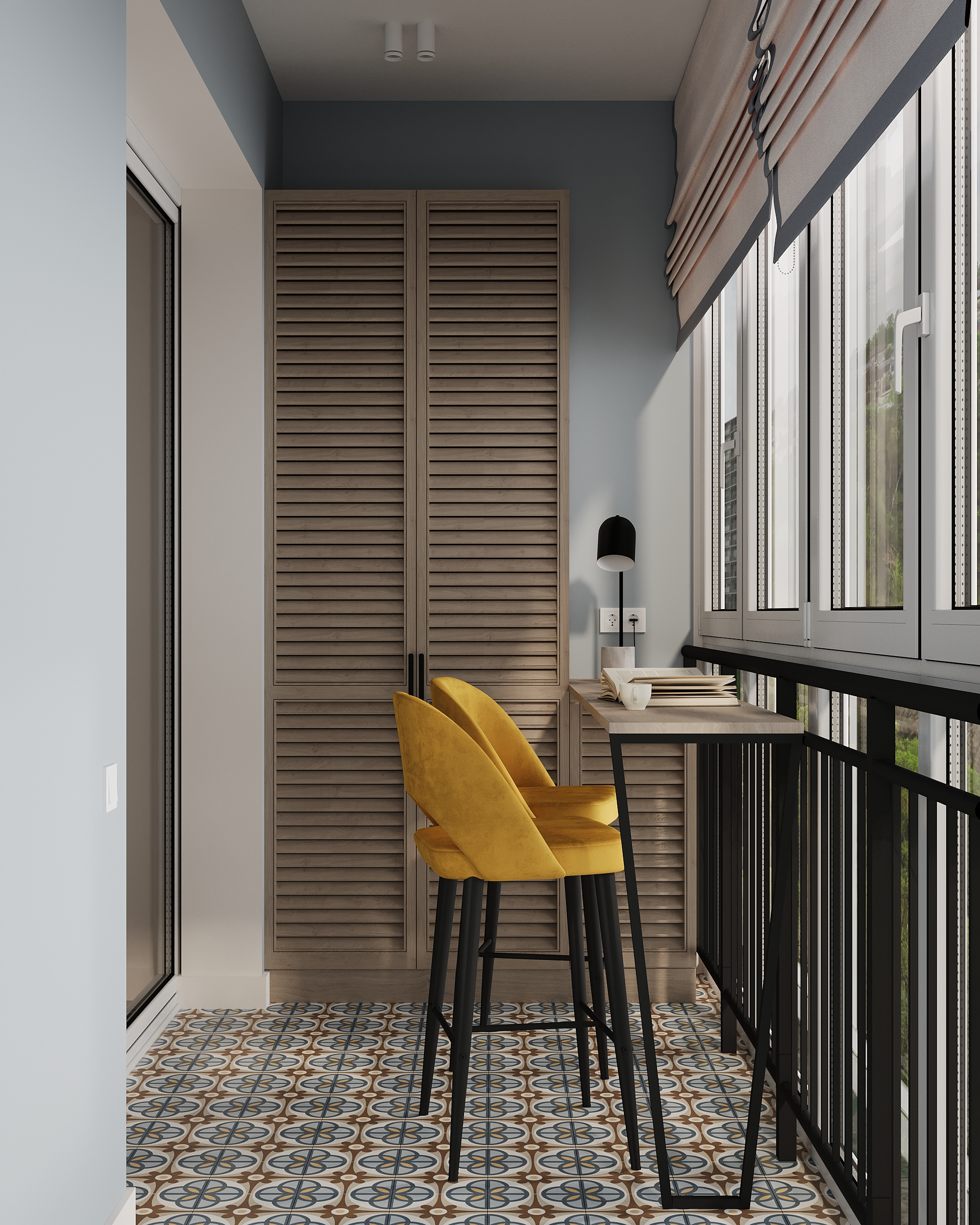 Яркая двушка с нотками сканди и ретро.