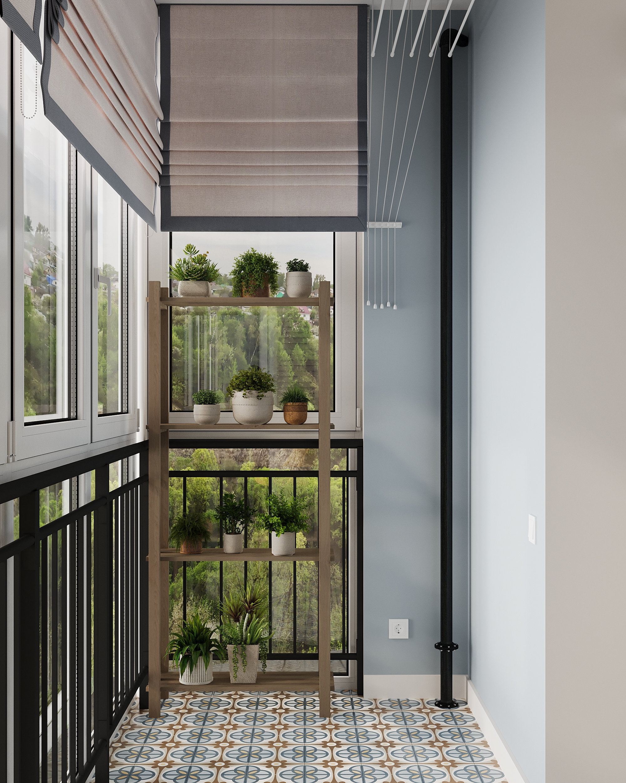 Яркая двушка с нотками сканди и ретро.