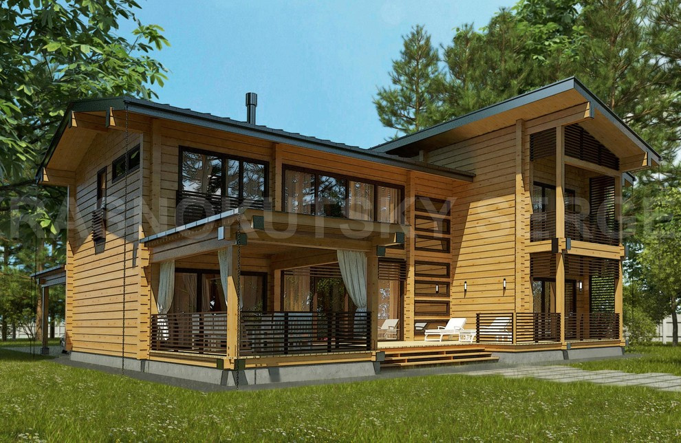 ДОМ ИЗ КЛЕЕНОГО БРУСА VILLA CEREUS