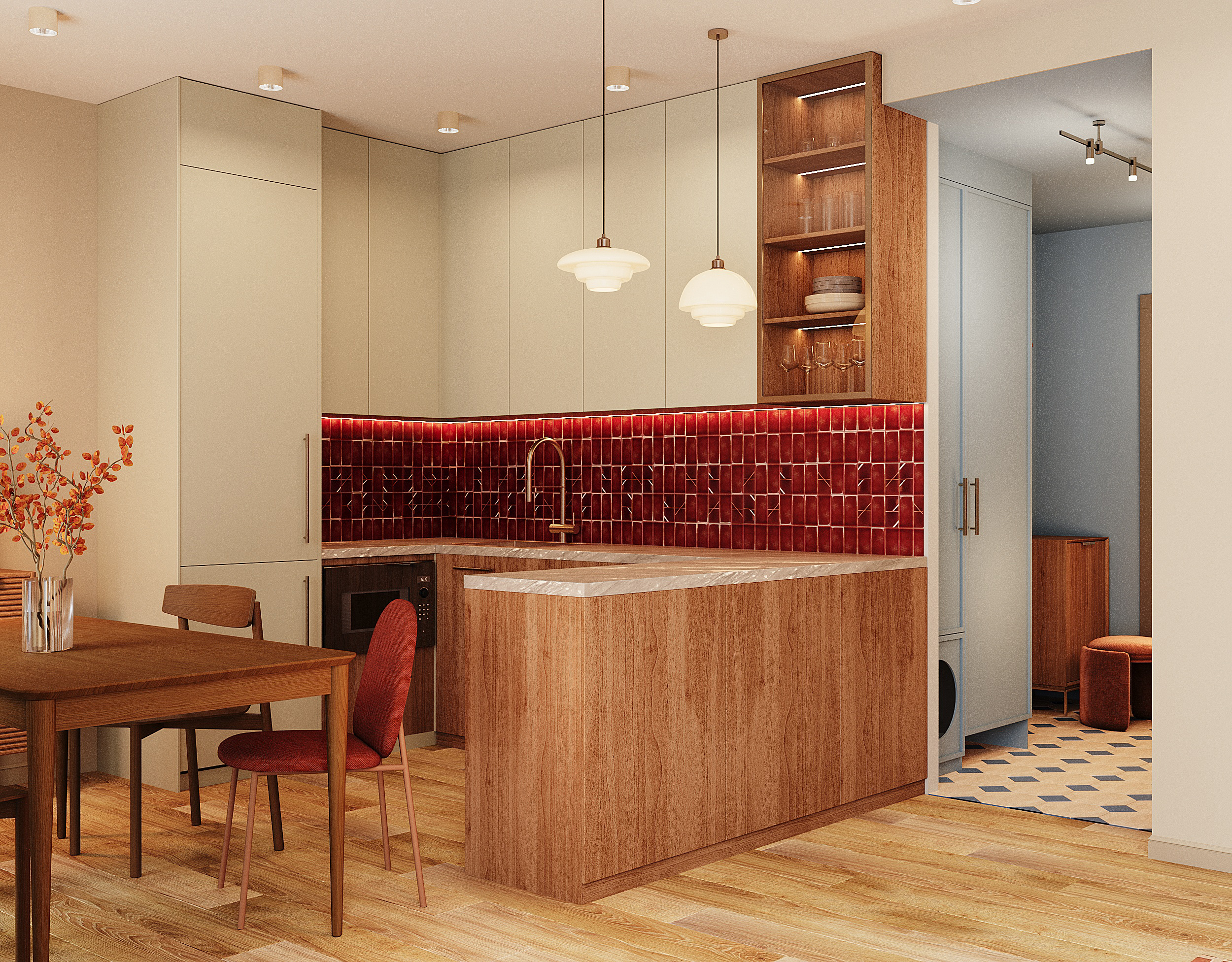 Яркая квартира для семейной пары