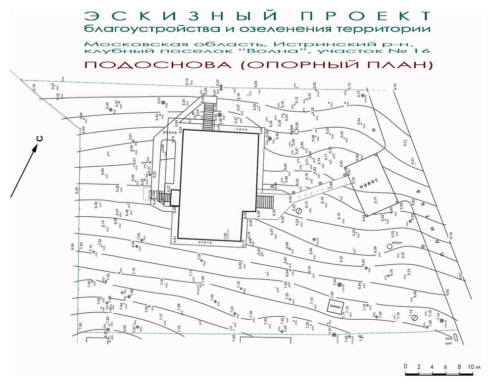 Проект ландшафтного дизайна участка 18 соток с лесными деревьями.