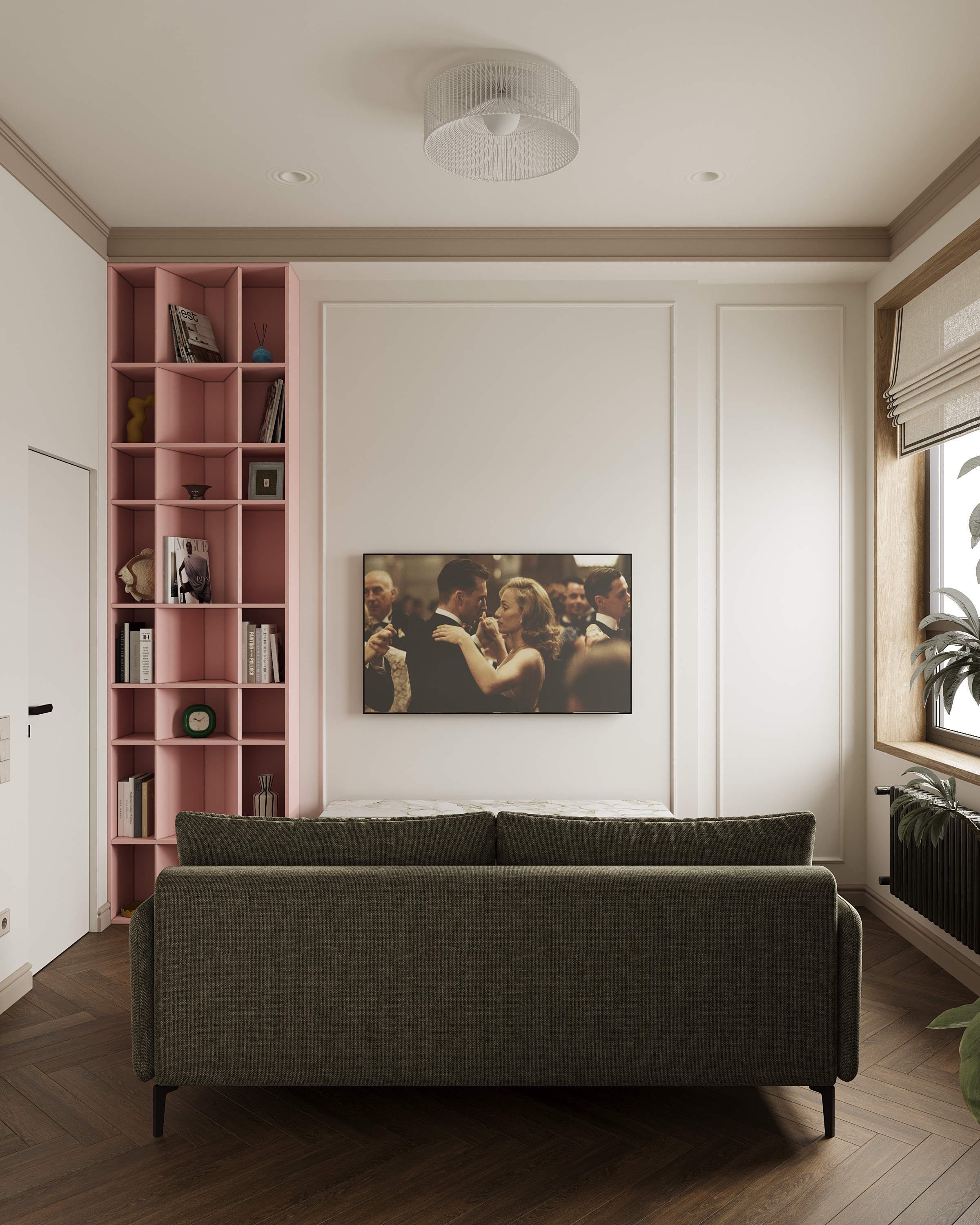 Современная квартира с элементами mid-century в ЖК Шагал