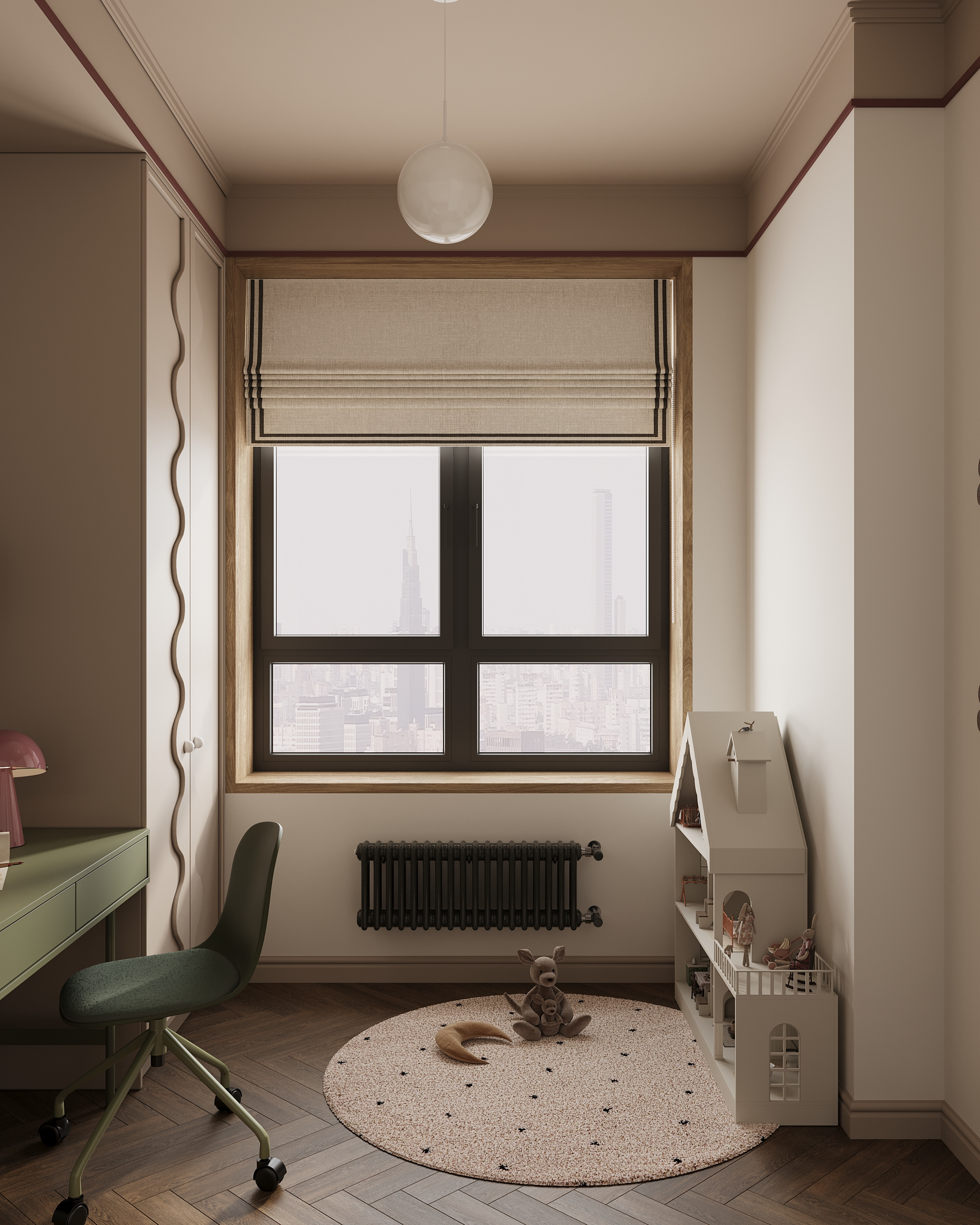 Современная квартира с элементами mid-century в ЖК Шагал