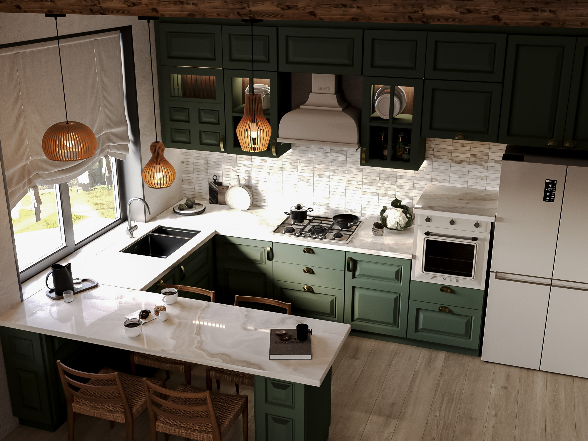 Кухня гостиная в доме