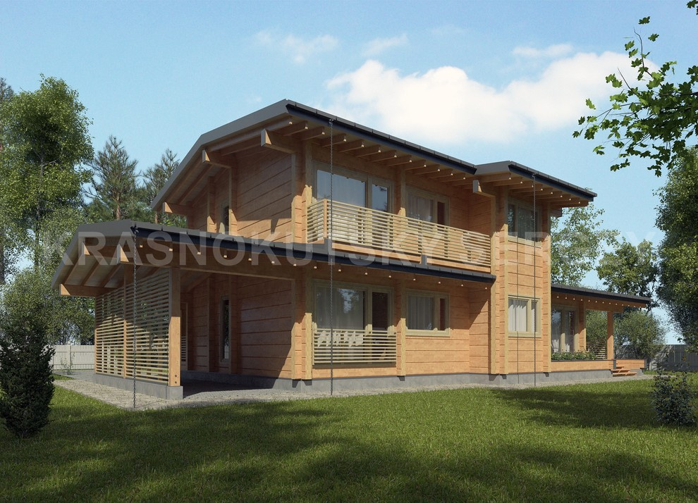 ДОМ ИЗ КЛЕЕНОГО БРУСА VILLA GERBERA