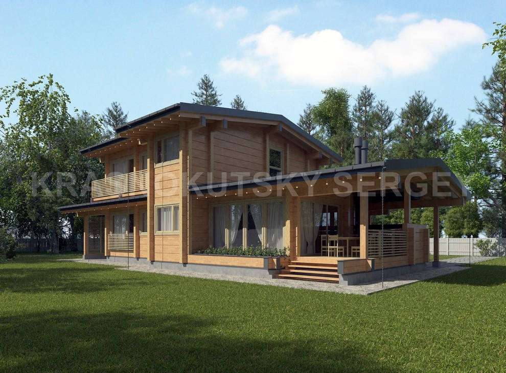 ДОМ ИЗ КЛЕЕНОГО БРУСА VILLA GERBERA
