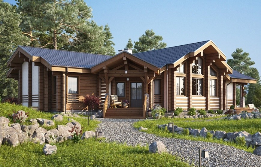 Проект дома из клееного бруса Д-204-232