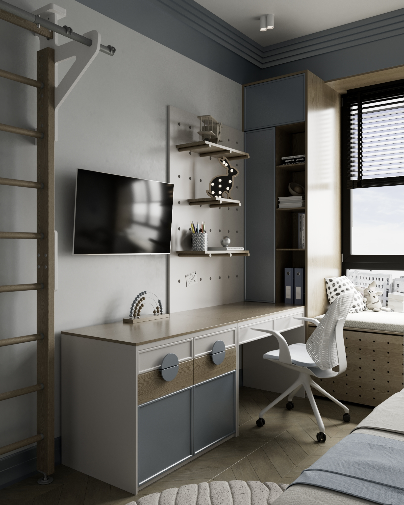 Обложка проекта: Детская в ЖК "Притяжение" для Алены и Владимира