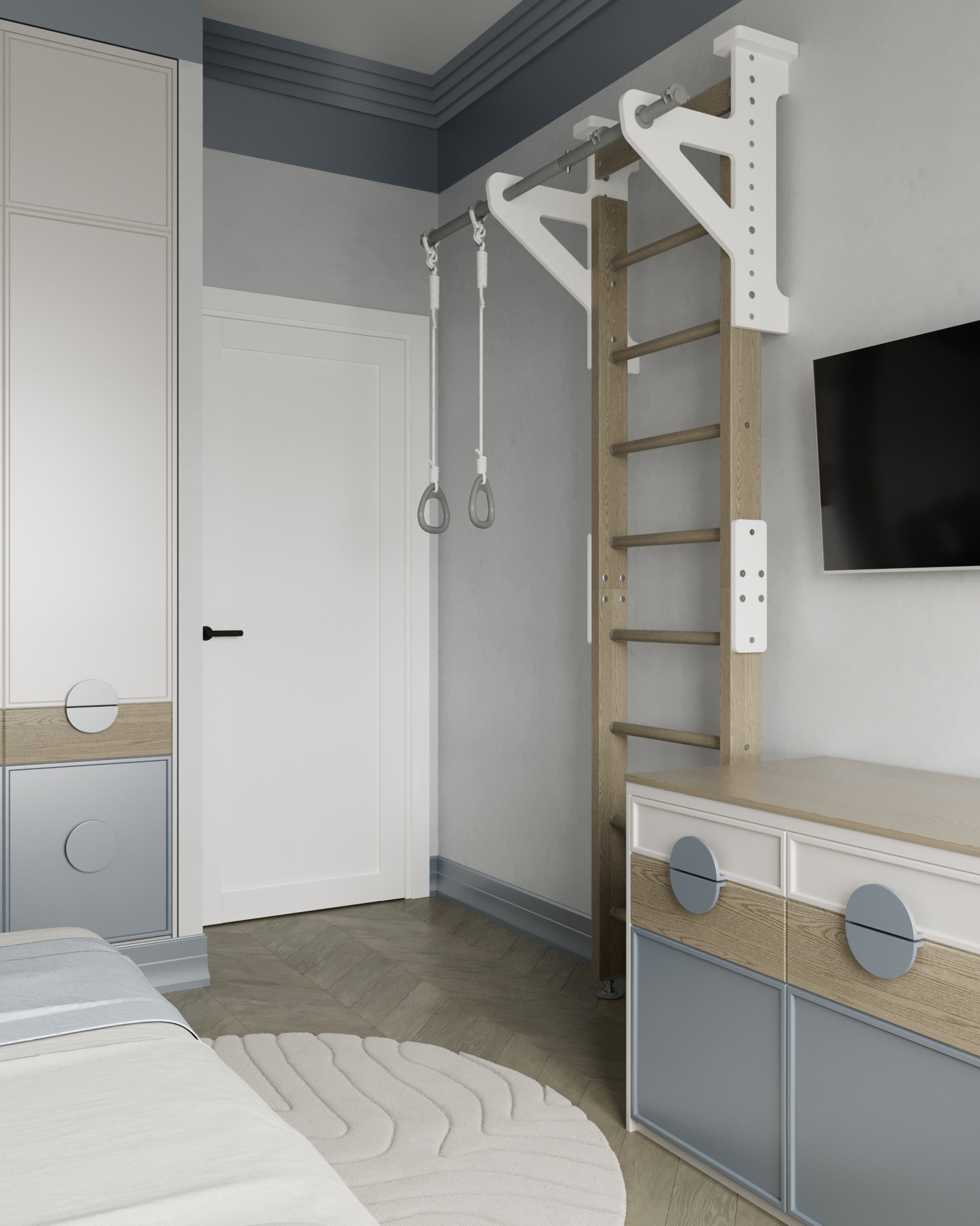 Детская в современном стиле. ЖК "Притяжение"