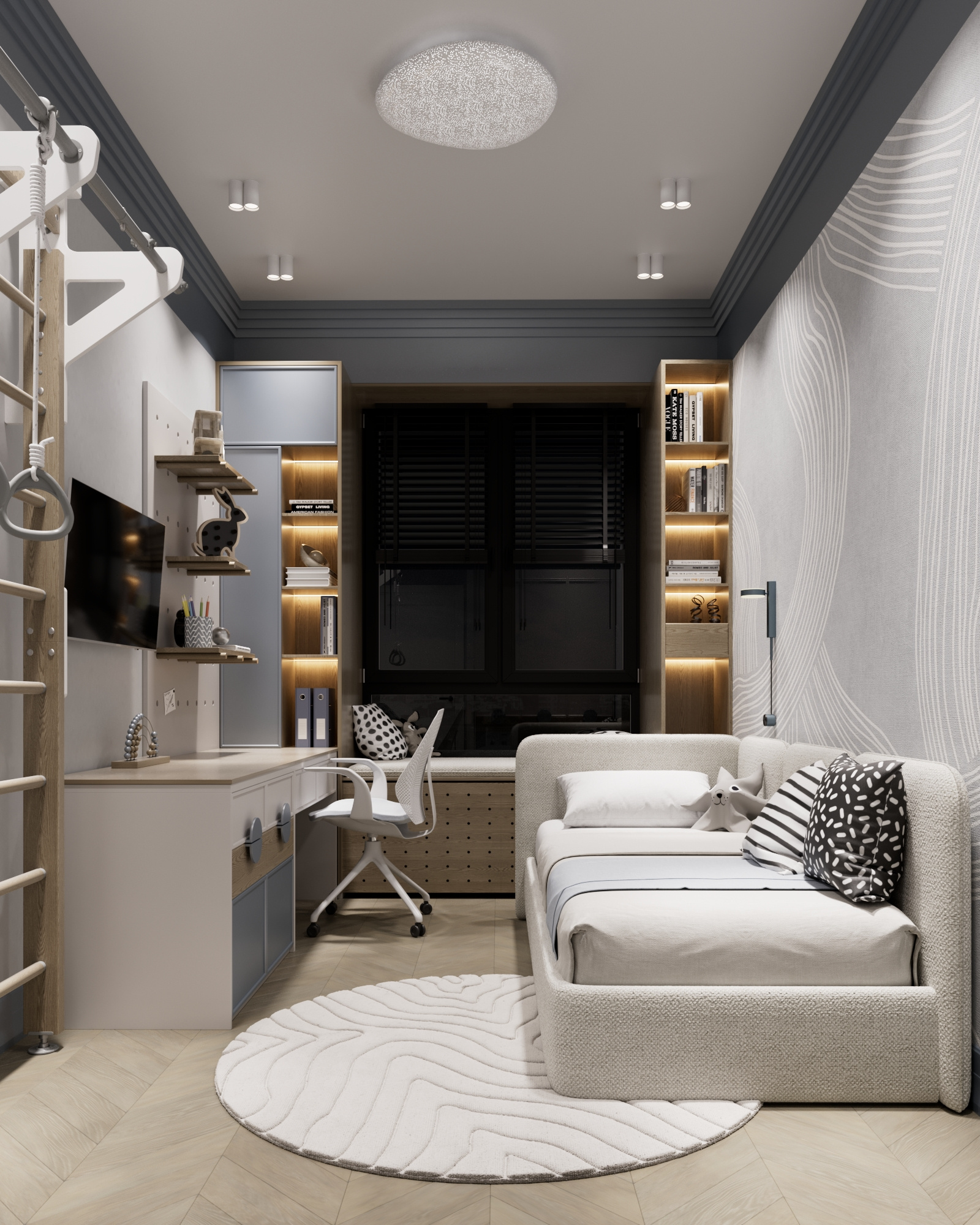 Детская в современном стиле. ЖК "Притяжение"