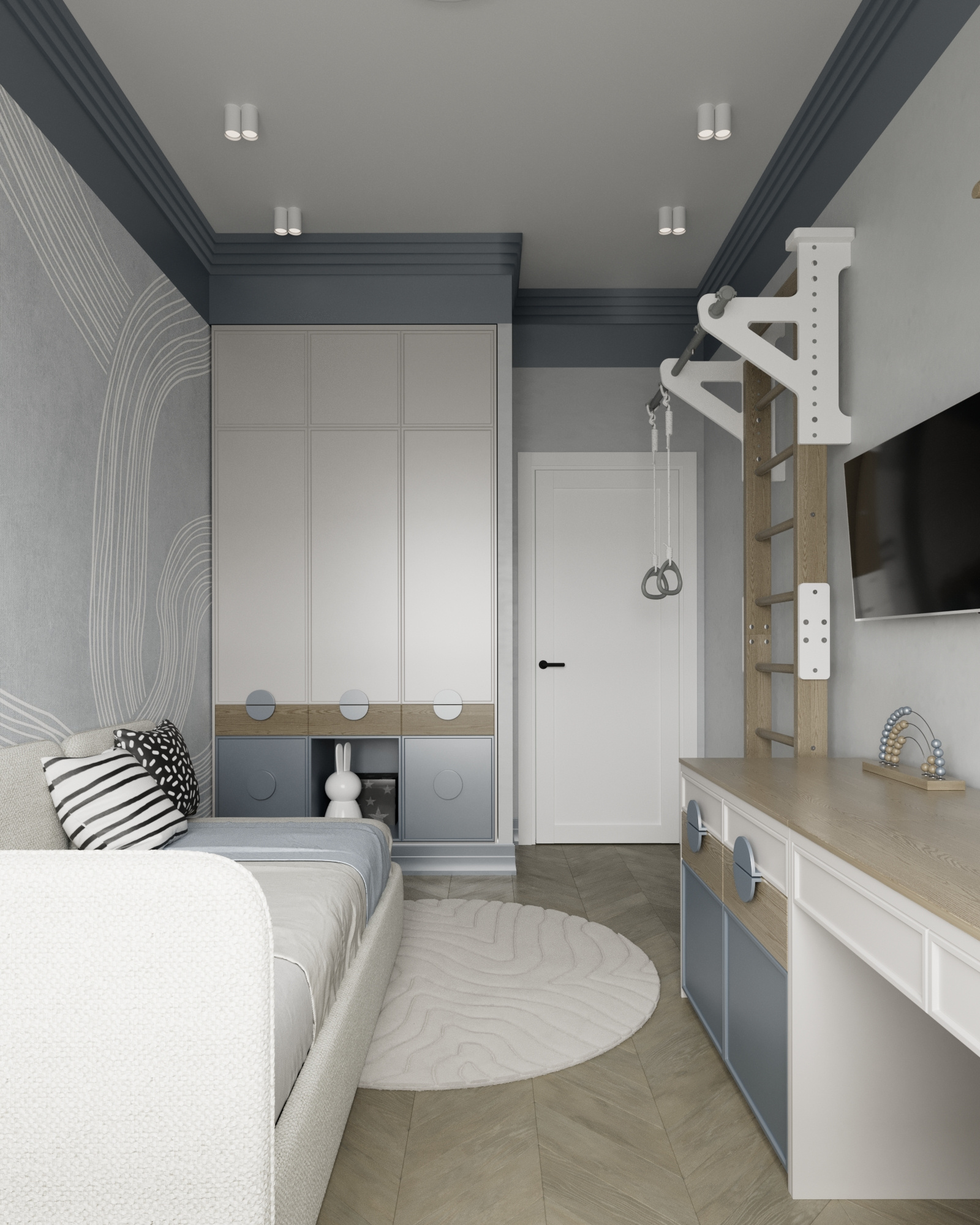 Детская в современном стиле. ЖК "Притяжение"