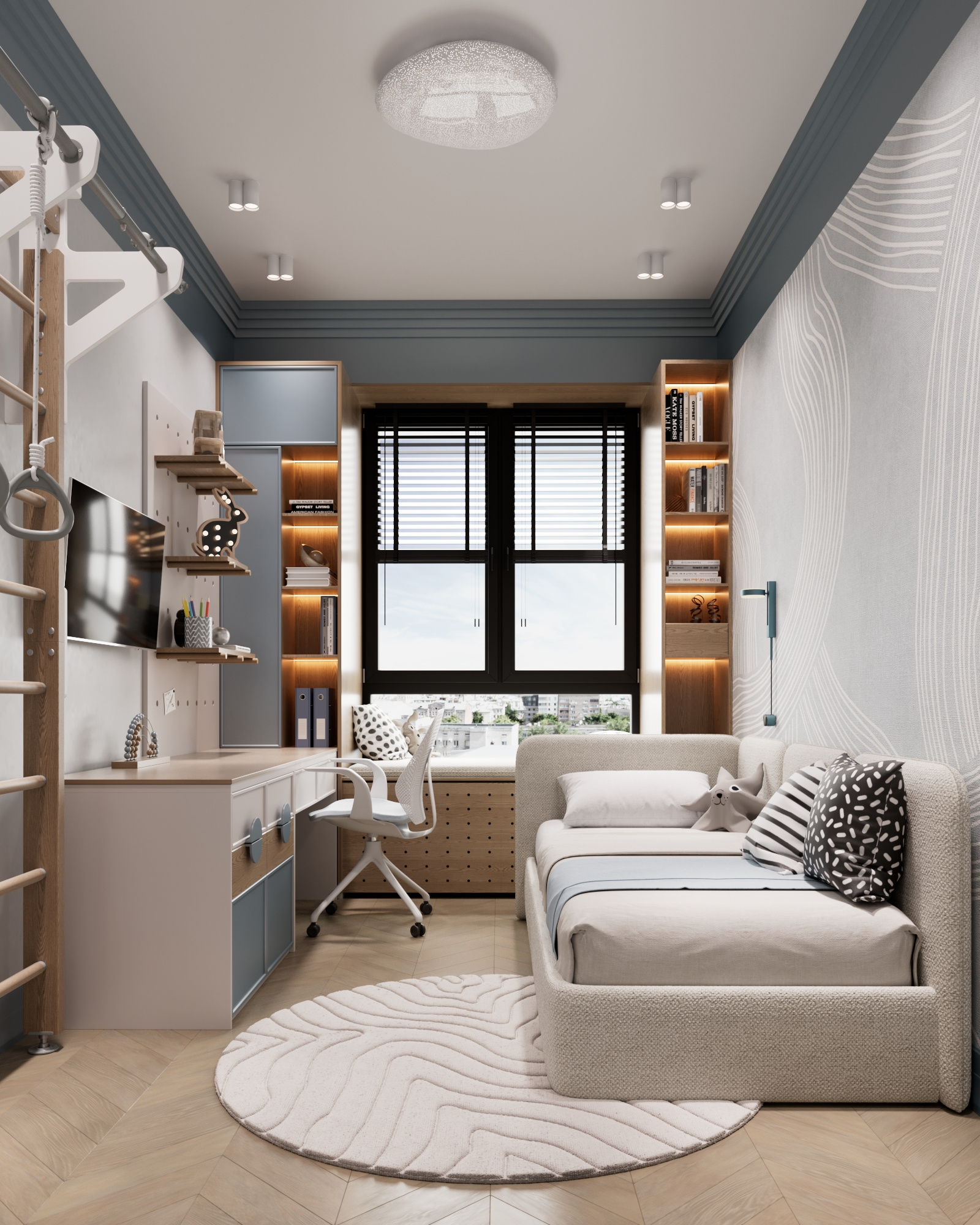 Детская в современном стиле. ЖК "Притяжение"