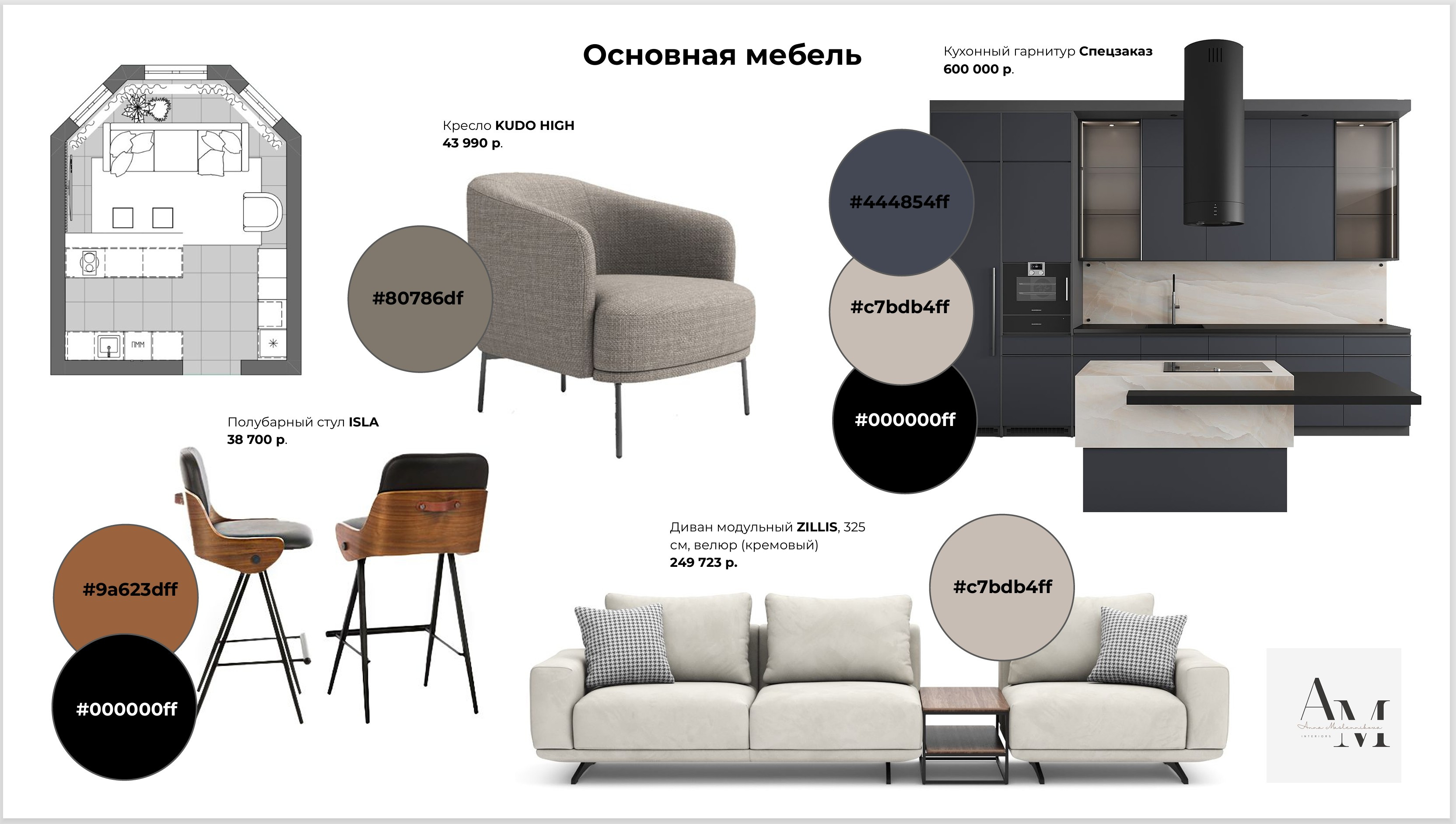 Обложка проекта: Концепт квартиры в современном стиле для Светланы и Сергея
