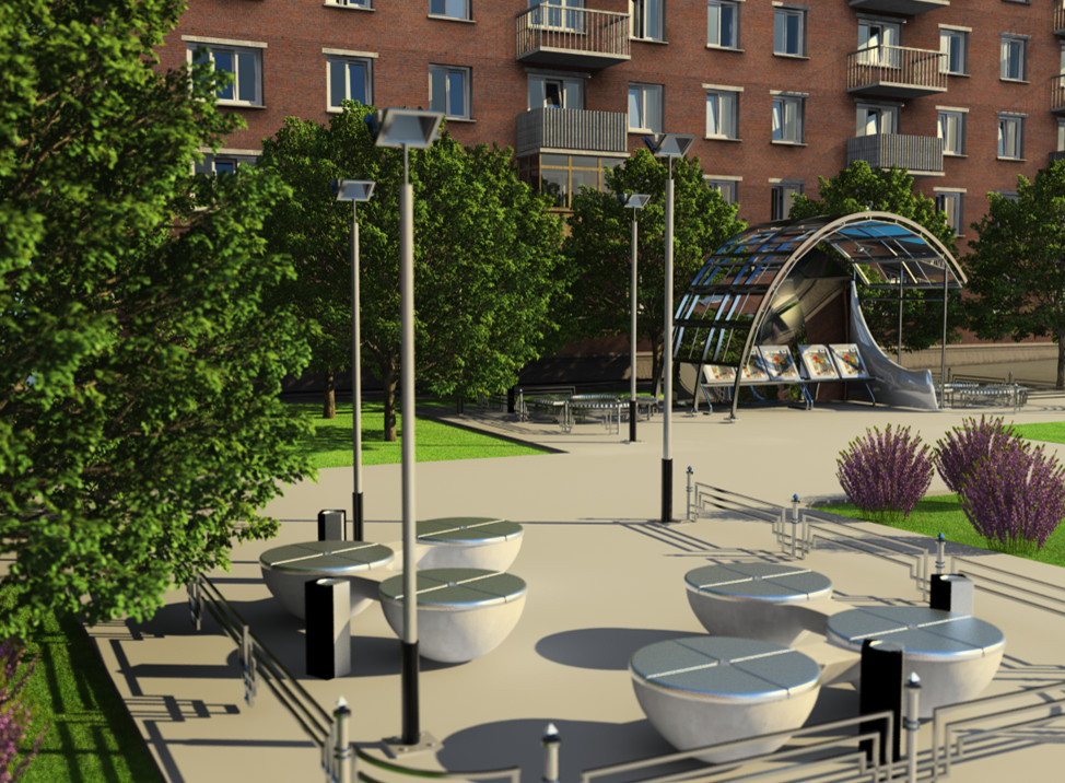 Обустройство территории двора