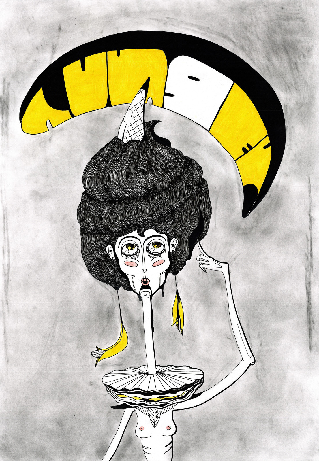 "2." Graphic series "Hunger." 73,7/51,3 см.