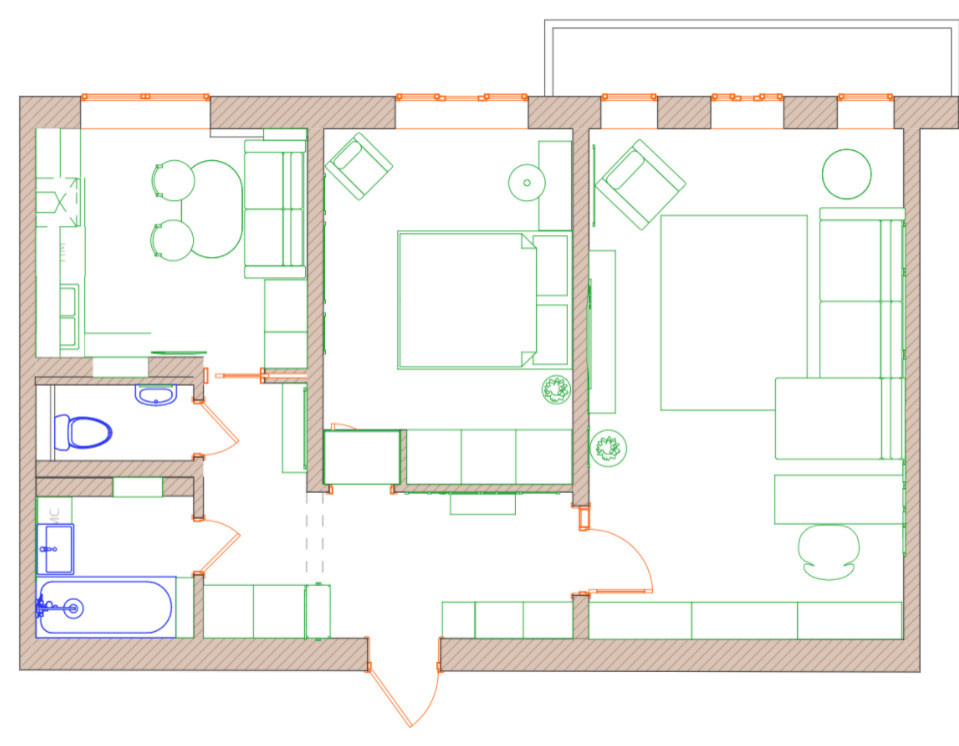 Houzz тур: Квартира цвета увядающей розы — для молодой семьи
